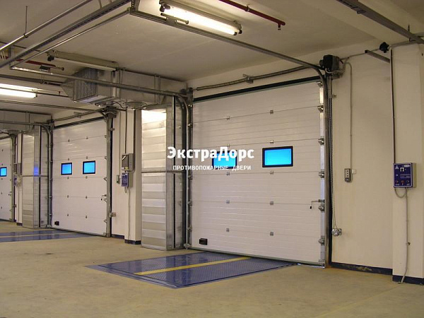 Подъемные автоматические противопожарные ворота с окнами в Видном  купить