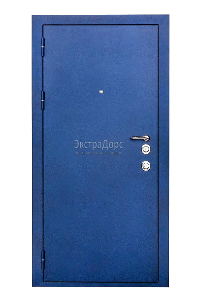 Противопожарная уличная дверь металлическая утепленная EIW 60 синяя глухая однопольная в Видном  купить