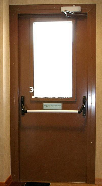 Противопожарная дверь EI 30 с антипаникой и стеклом в Видном  купить